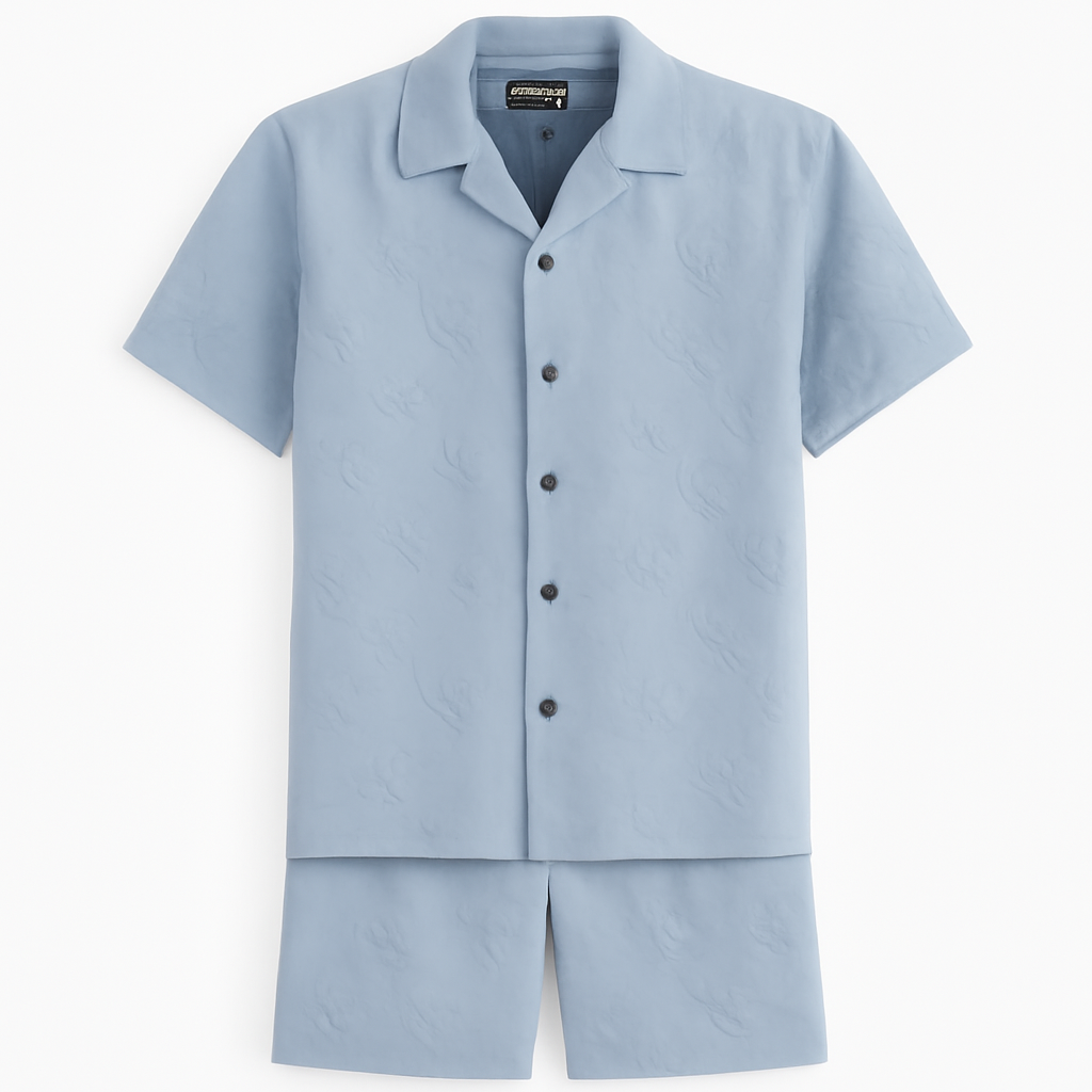 Sky Blue Half Sleeves Shirt & Short