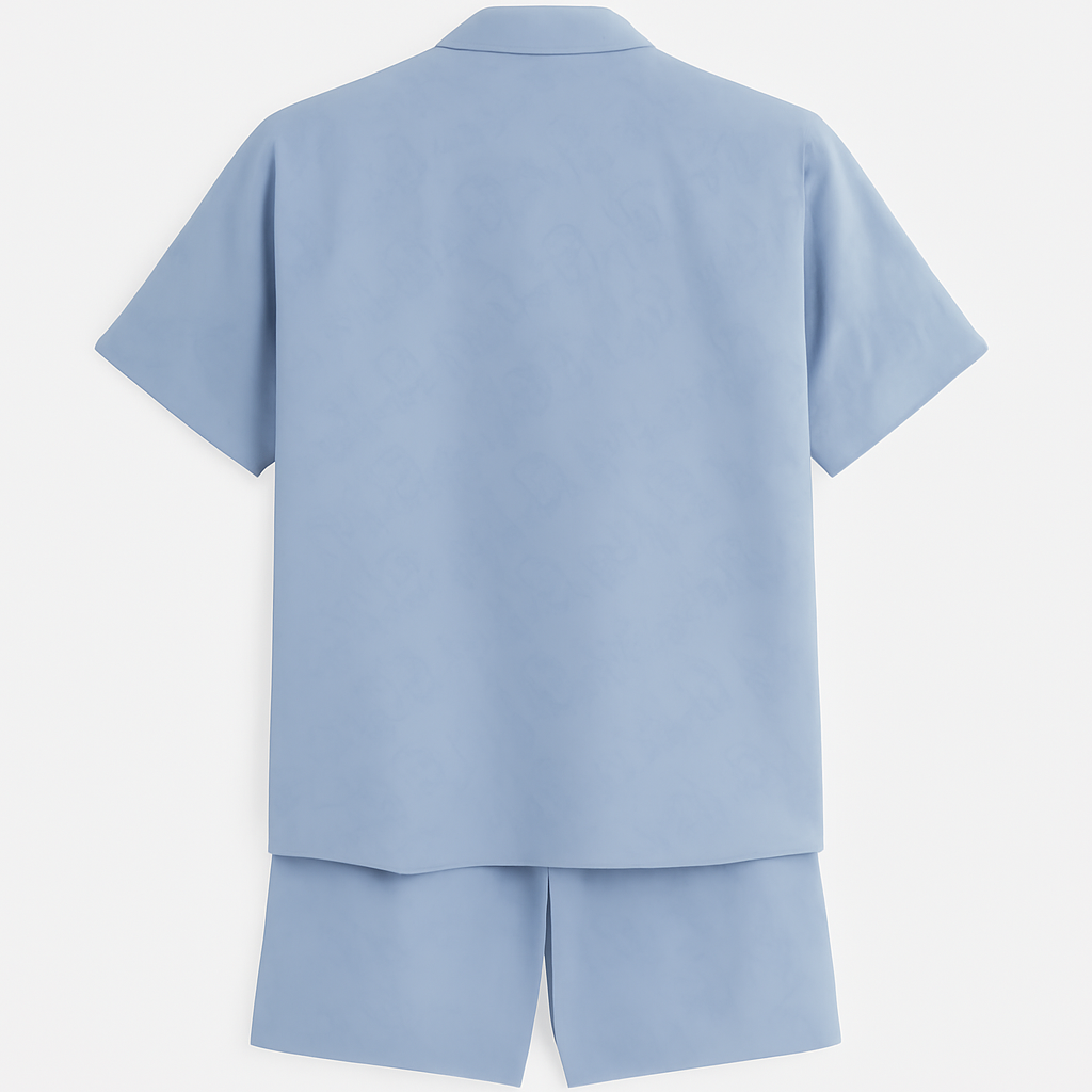 Sky Blue Half Sleeves Shirt & Short