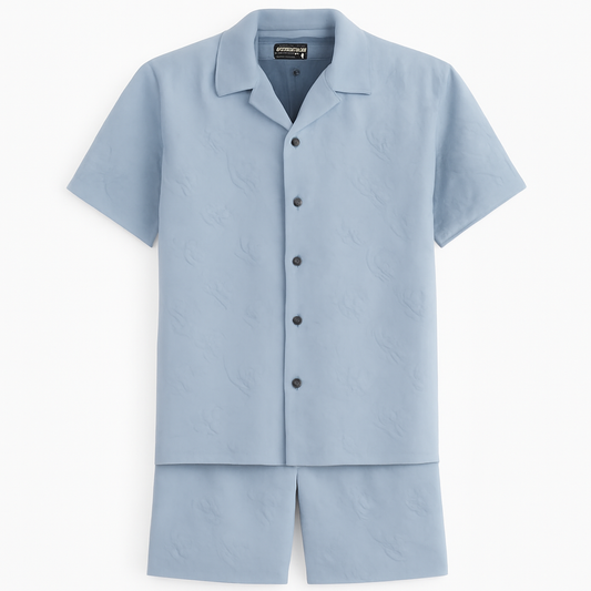 Sky Blue Half Sleeves Shirt & Short