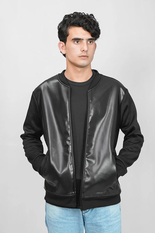 Leather Jacket  ( Black )